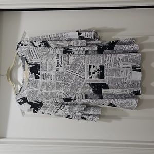 Zadie B's Newsprint Top